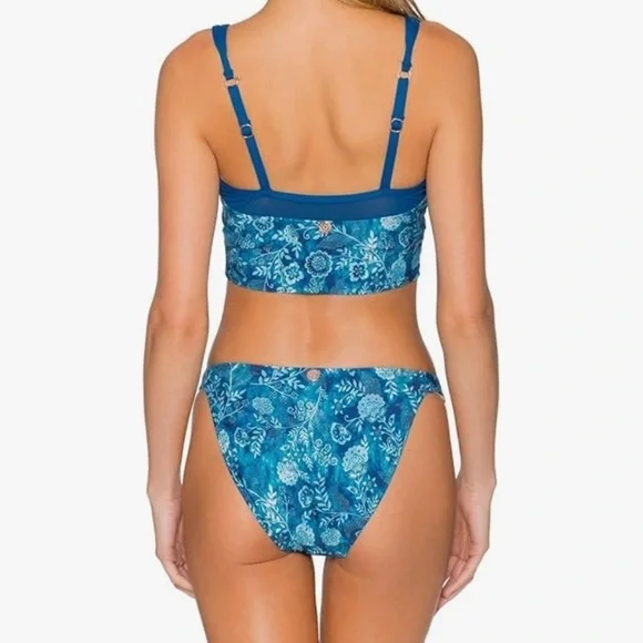 NWT Swim Systems Sunsets High Dive Scoop Bikini Bottoms Medium Ocean Mist Blue - Picture 4 of 4